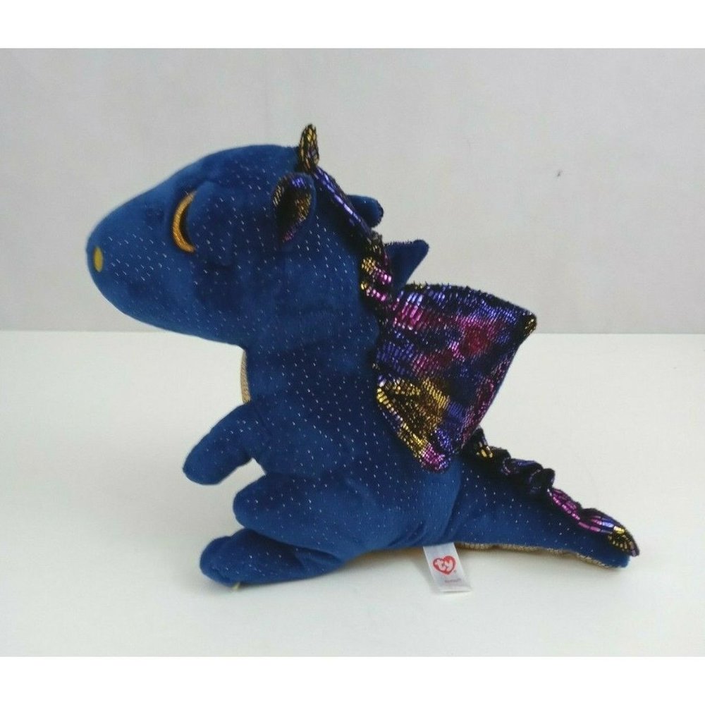 2018 Ty Beanie Babies Buddy Boos Saffire Blue Dragon 9" Plush